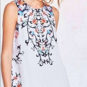 Urban Outfitters White Patterned Open Back Dress